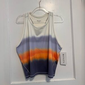 Athleta Shanti Ombre Print Crop Tank Top Blue Purple Orange NEW W/TAG Size 3X